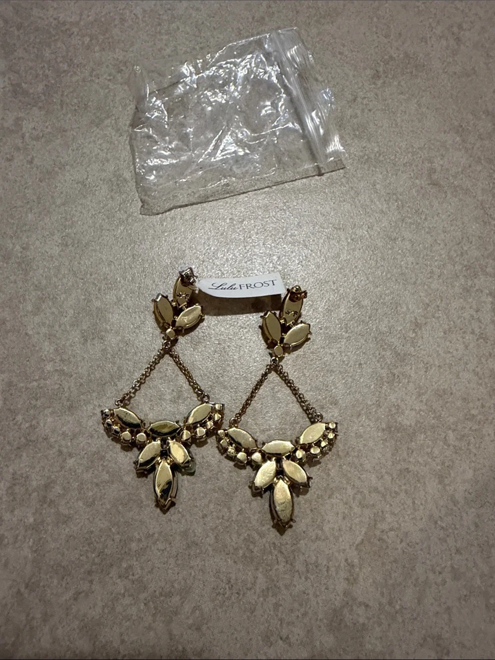 J.Crew x Lulu Frost Multicolor Crystal Drop Earrings - Gold-tone